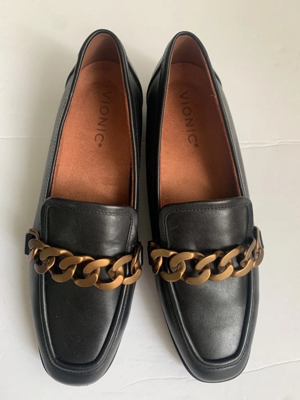 Vionic Women’s Sz 7 Black Leather Loafers